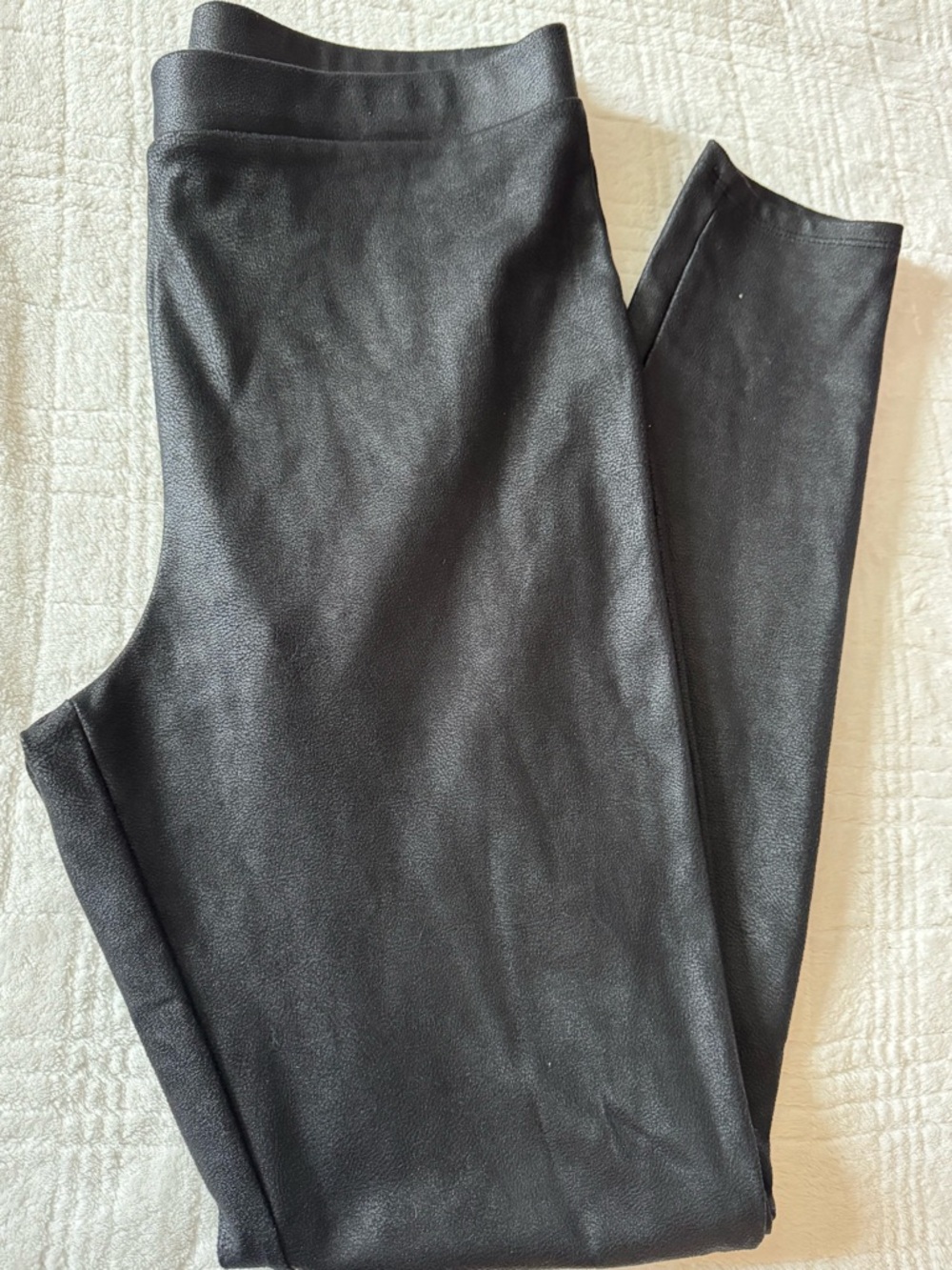 Trouve Black Faux Leather Leggings
